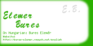 elemer bures business card
